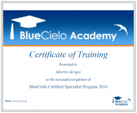 Certified BlueCielo Specialist